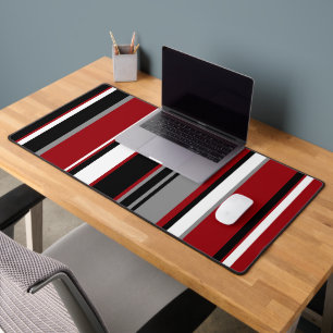 Black, Gray Red and White Stripes