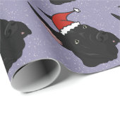 Black Great Dane Kerstmis Cadeaupapier (Rol Hoek)