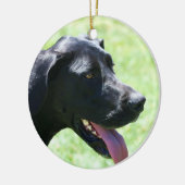 Black Great Dane-versiering Keramisch Ornament (Links)
