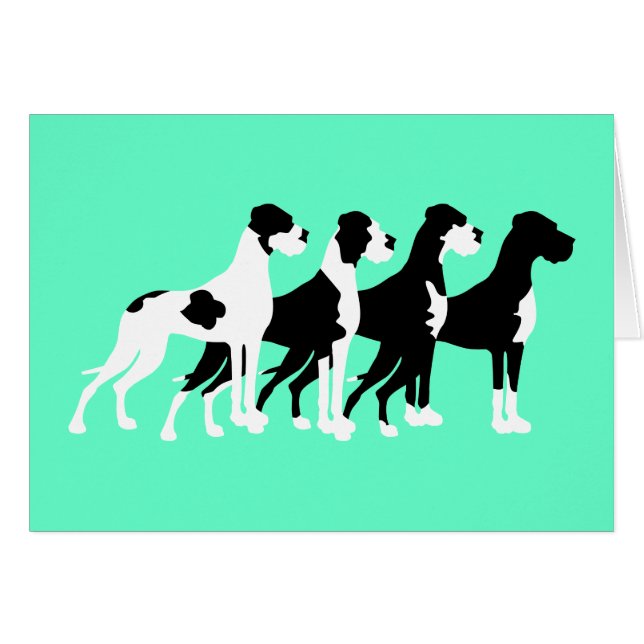 Black Great Danes (Devant horizontal)