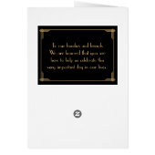 Black Great Gatsby Art Deco Wedding Programma's (Achterkant)