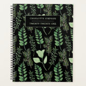Black Green Botanical Planner (Voorkant)