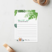 Black Green Boy Douche Nouveau Parents Carte conse (Devant/Arrière en situation)