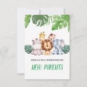 Black Green Boy Douche Nouveau Parents Carte conse (Dos)