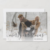 Black Green Buffalo Pset Photo Merry Kerstry Feestdagenkaart (Voorkant)