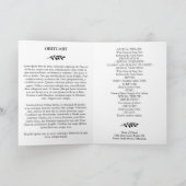 Black Green Celebration of Life Funeral Programme (Intérieur)