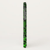 BLACK GREEN DAMASK EMERALD GEM MONOGRAM Case-Mate iPhone CASE (Achterkant/links)
