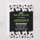 Black Green Football Invitations Anniversaire (Devant)