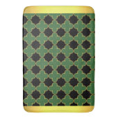 Black Green & Gold Bath Mat (Voorkant Verticaal)