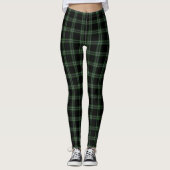 Black Green Grey Tartan Pset Leggings (Voorkant)