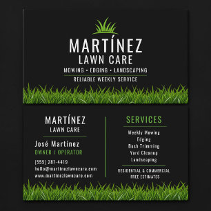 Black & Green Lawn Care Landscaping Visitekaartje