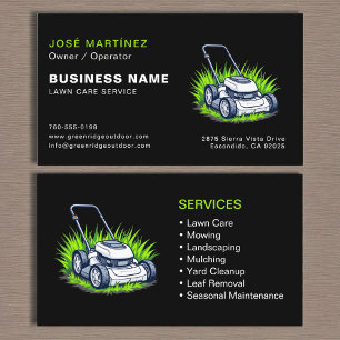 Black Green Lawn Care & Services Professional Visitekaartje