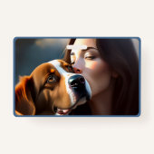 Black Green Modern Dog ID Label: eenvoudig en stij Badge (Achterkant)