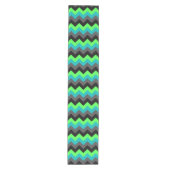 Black Green Ombre Chevrons Medium Table Runner Medium Tafelloper (Voorkant)