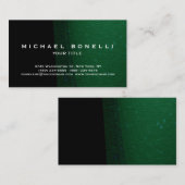 Black Green Pattern Simple Plain Visitekaartje (Voorkant / Achterkant)