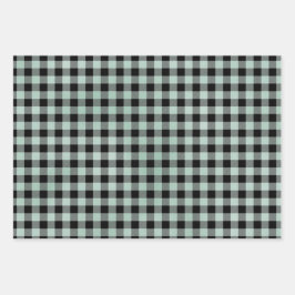 Black Green Pset Inpakpapier Vel