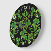 Black & Green Shamrock Vines Wall klok (Hoek)