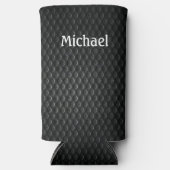 Black & Grey Add Jouw naam Tall Seltzer Koelbox (Voorkant)