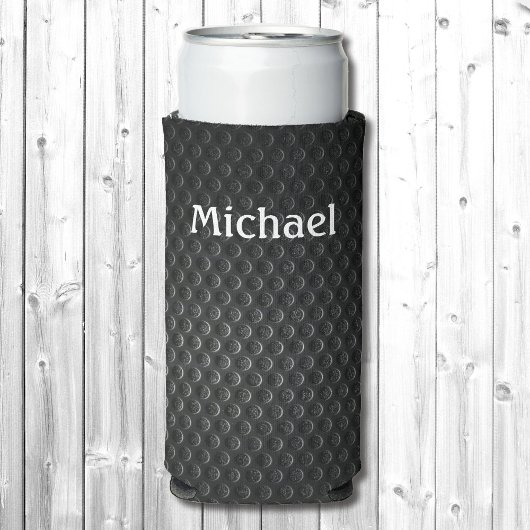 Black & Grey Add Jouw naam Tall Seltzer Koelbox