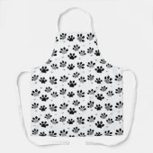 Black Grey Animal Paws Pattern Apron Schort (Voorkant)