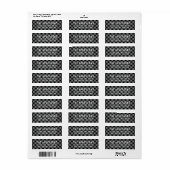Black Grey Buffalo Pattern Holiday Return Address Etiket (Full Sheet)