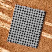 Black Grey Buffalo Plaid Vakantie Fleece Deken