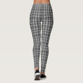 Black Grey Grid Small Tartan Pset Leggings (Achterkant)