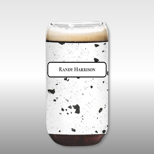 Black & Grey Micro Chips Retro Terrazzo Pattern