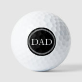 Black Grey Modern DAD's Golfballen (Voorkant)