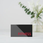 Black Grey Moderne Carte de visite Sport professio (Debout devant)