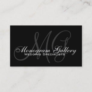 Black Grey Monogram  Visitekaartje
