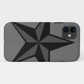Black & Grey Nautical Star iPhone 5 Hoesje (Achterkant (horizontaal))