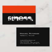 Black Grey Oranje Personal Trainer Visitekaartje (Voorkant / Achterkant)