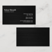 Black Grey Plain Modern Consultant Visitekaartje (Voorkant / Achterkant)