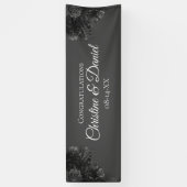 Black Grey Rozen Gothic Wedding Spandoek (Verticaal)