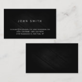 Black Grey Simple Plain Visitekaartje (Voorkant / Achterkant)