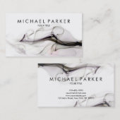 Black Grey Smoke Abstract Visitekaartje (Voorkant / Achterkant)