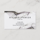 Black Grey Smoke Abstract Visitekaartje (Achterkant)