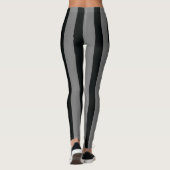 Black Grey Stripes Comfy Cozy Sportkleding Workout Leggings (Achterkant)
