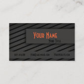 Black Grey Stripes Modern Trendy - Visitekaartje (Achterkant)