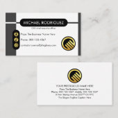 Black & Grey Tab Layers Startup Visitekaartje (Voorkant / Achterkant)