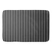 Black Grey Vertical Stripes Striped Pattern Chic Badmat (Voorkant)