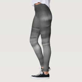 Black Grey White Abstract Dance Leggings