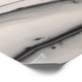 Black Grey White Horizontal Abstract Fluid Art Poster (Hoek)