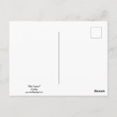 Black Greyhound Dog Art Briefkaart (Achterkant)