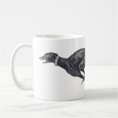 Black Greyhound Dog Art Mok (Links)