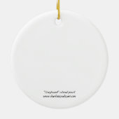 Black Greyhound op Red Dog Art Ornament (Achterkant)