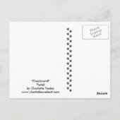 Black Greyhound Original Dog Art Briefkaart (Achterkant)