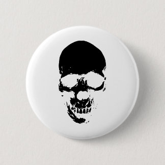 Black Grim Reaper Skull Ronde Button 5,7 Cm