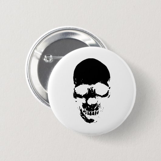 Black Grim Reaper Skull Ronde Button 5,7 Cm (Voorkant /achterkant)
